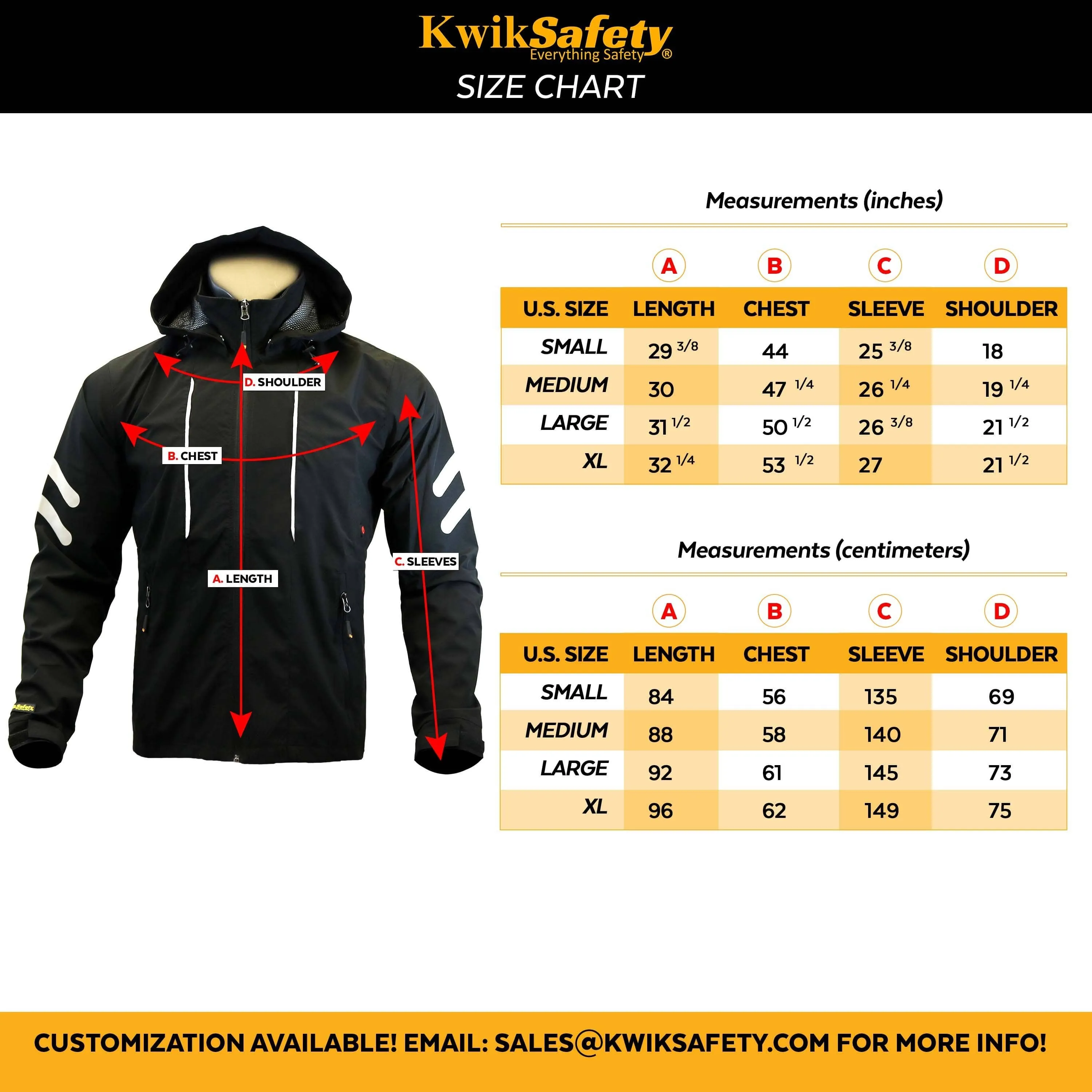 KwikSafety RACER Unisex LED Sportswear Windbreaker Safety Jacket - Model No.: KS5507