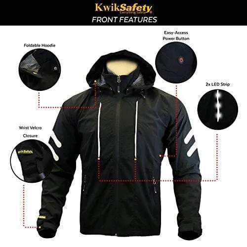 KwikSafety RACER Unisex LED Sportswear Windbreaker Safety Jacket - Model No.: KS5507