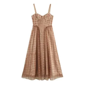 Louisa Tulle Flower Polka Dots Bustier Dress