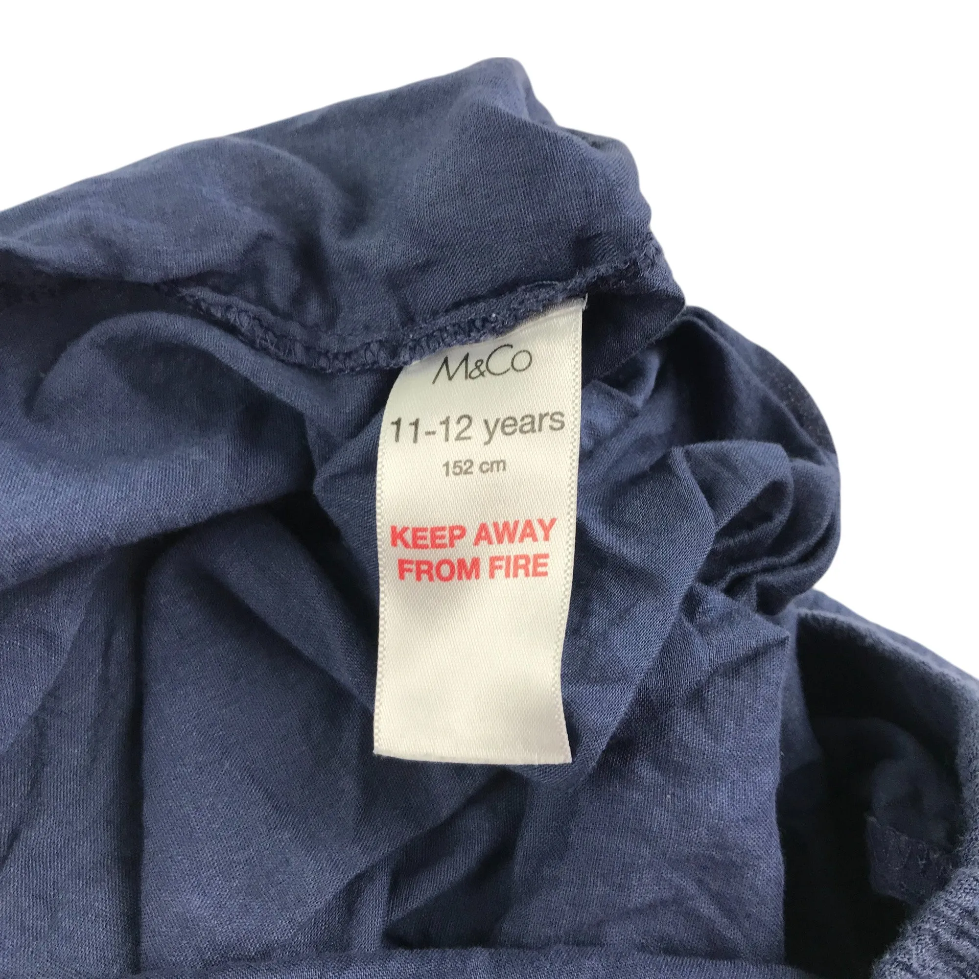M&Co skirt 11-12 years blue teared maxi