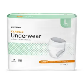 McKesson Classic Light Absorbent Underwear, Large, 72 ct