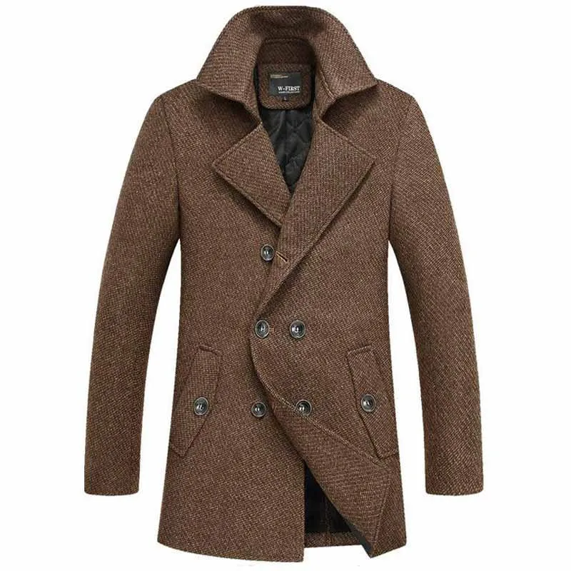 Men's Fashion Thick Double Breasted Winter Coat