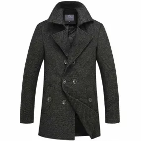 Men's Fashion Thick Double Breasted Winter Coat