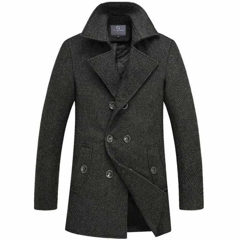 Men's Fashion Thick Double Breasted Winter Coat