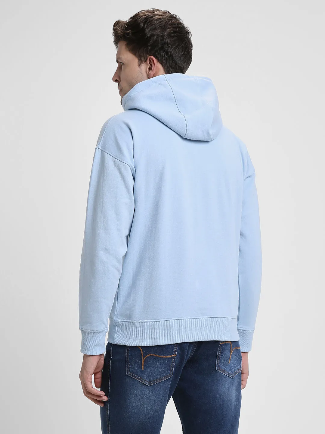Men's Light Blue Hooded Sweatshirt