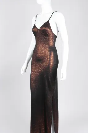 Metallic Stretch Slip Dress