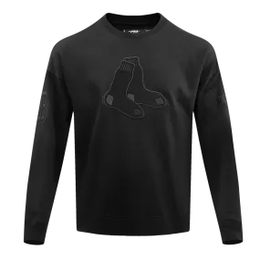 MLB BOSTON RED SOX NEUTRAL MEN'S DROP SHOULDER FLC CREWNECK (BLACK)