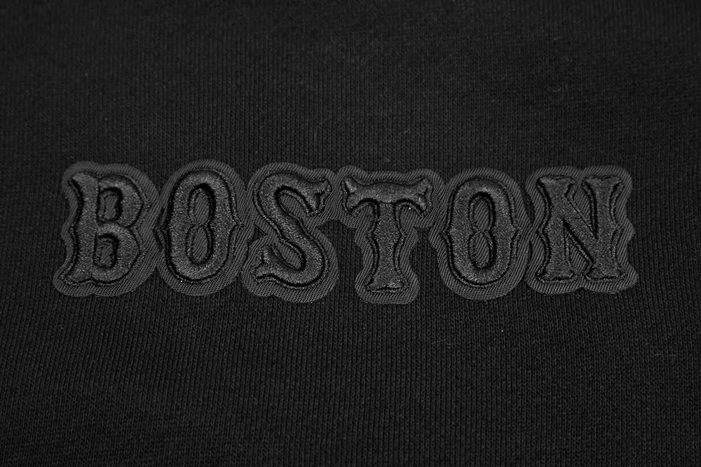 MLB BOSTON RED SOX NEUTRAL MEN'S DROP SHOULDER FLC CREWNECK (BLACK)