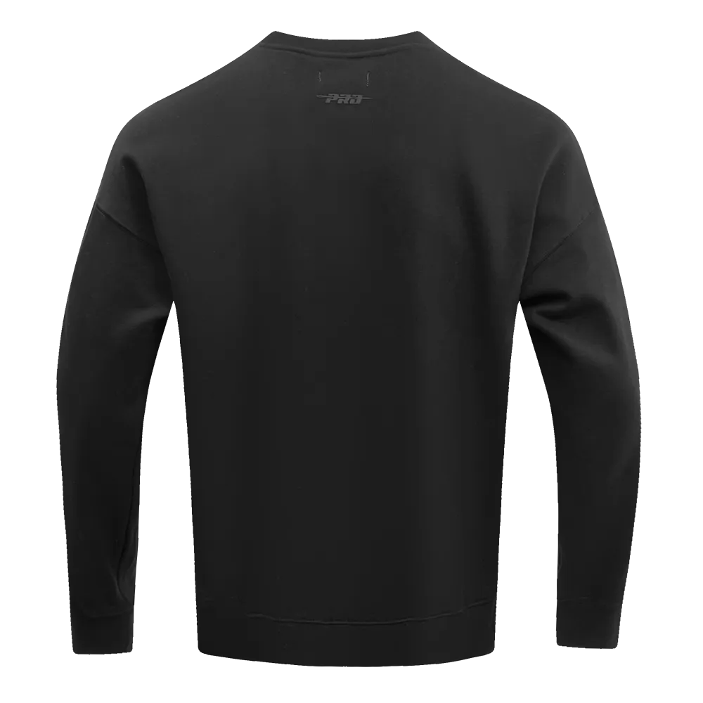 MLB BOSTON RED SOX NEUTRAL MEN'S DROP SHOULDER FLC CREWNECK (BLACK)