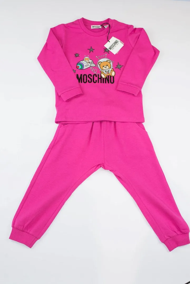 MOSCHINO BABY SHIRT AND PANTS SET WITH SPACE TOY BEAR