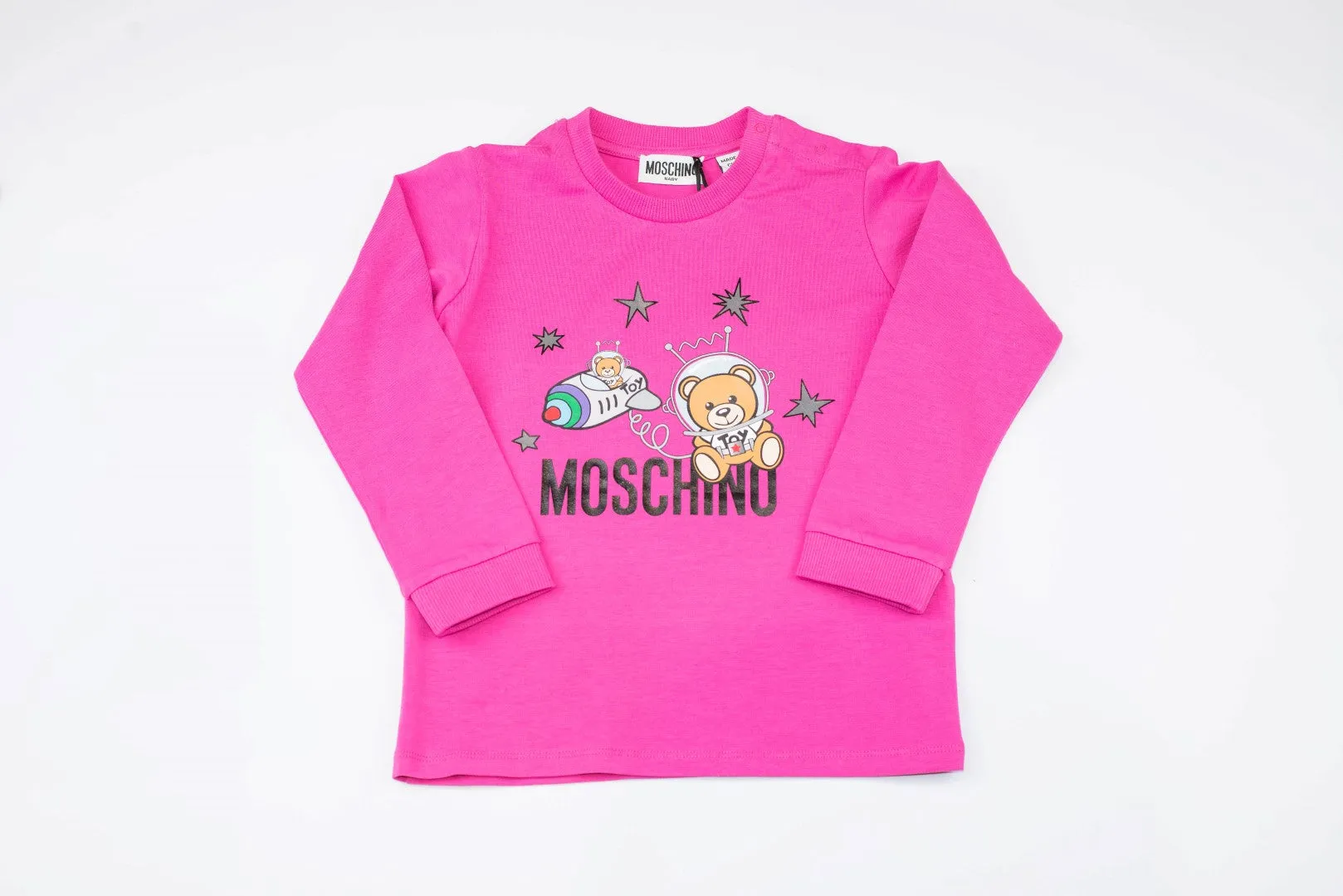 MOSCHINO BABY SHIRT AND PANTS SET WITH SPACE TOY BEAR