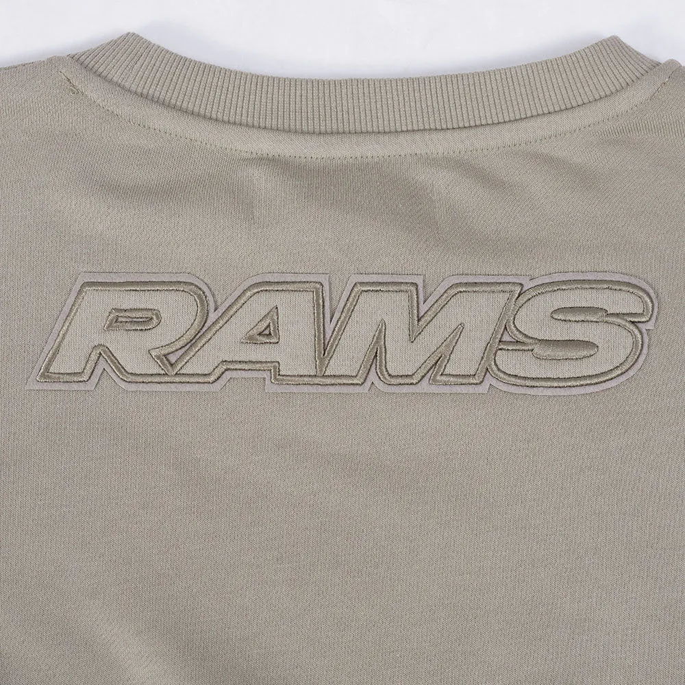 NFL LOS ANGELES RAMS NEUTRAL WOMEN'S FLC CREWNECK (TAUPE)