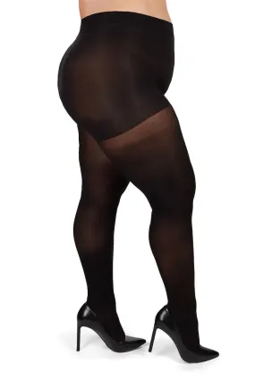 Opaque Control Top Microfiber Tights