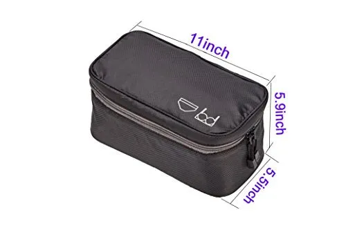 Packing Organizer Bra Underwear Storage Bag Travel Lingerie Pouch Toiletry Organizer Handbag Cosmetic Makeup Bag Luggage Storage Case For Cosmetics, Toiletries, Hotel, Home, Bathroom, Airplane (Black)