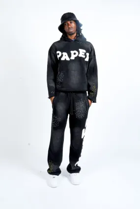 Paper Money PAPER HOODIE & SWEATPANTS (Black)