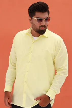 Pastel Yellow Button Down Shirt (Plus Size) - S22 - MS0044P