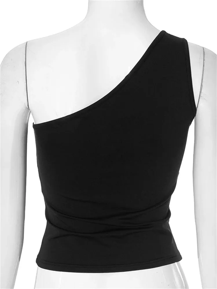 Patchwork Lacing Black White Top