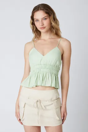 Peplum Low Back Top