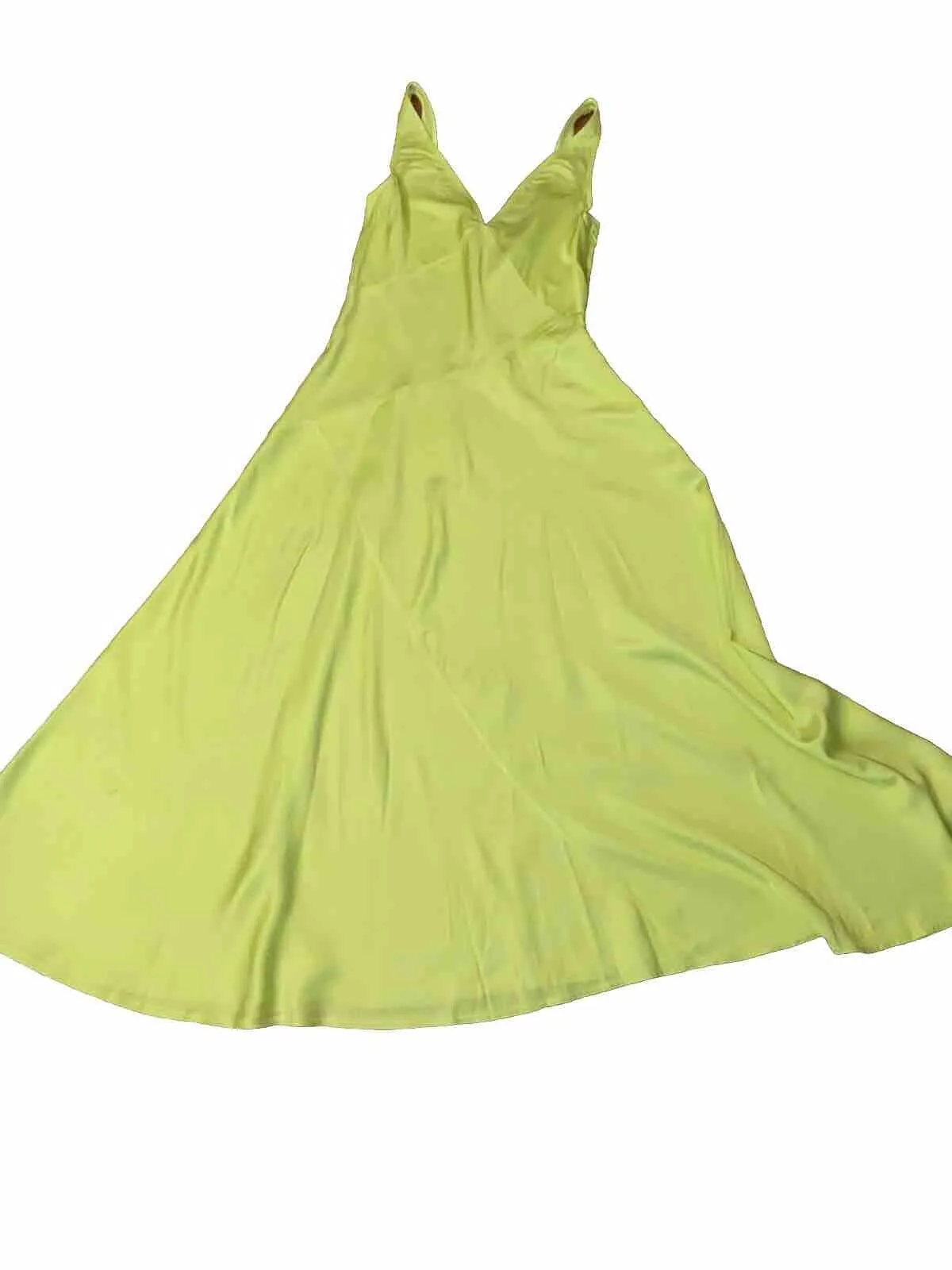 Polo Ralph Lauren Neon Sleeveless Maxi Slip Dress Silk US 0 UK 4 ladies