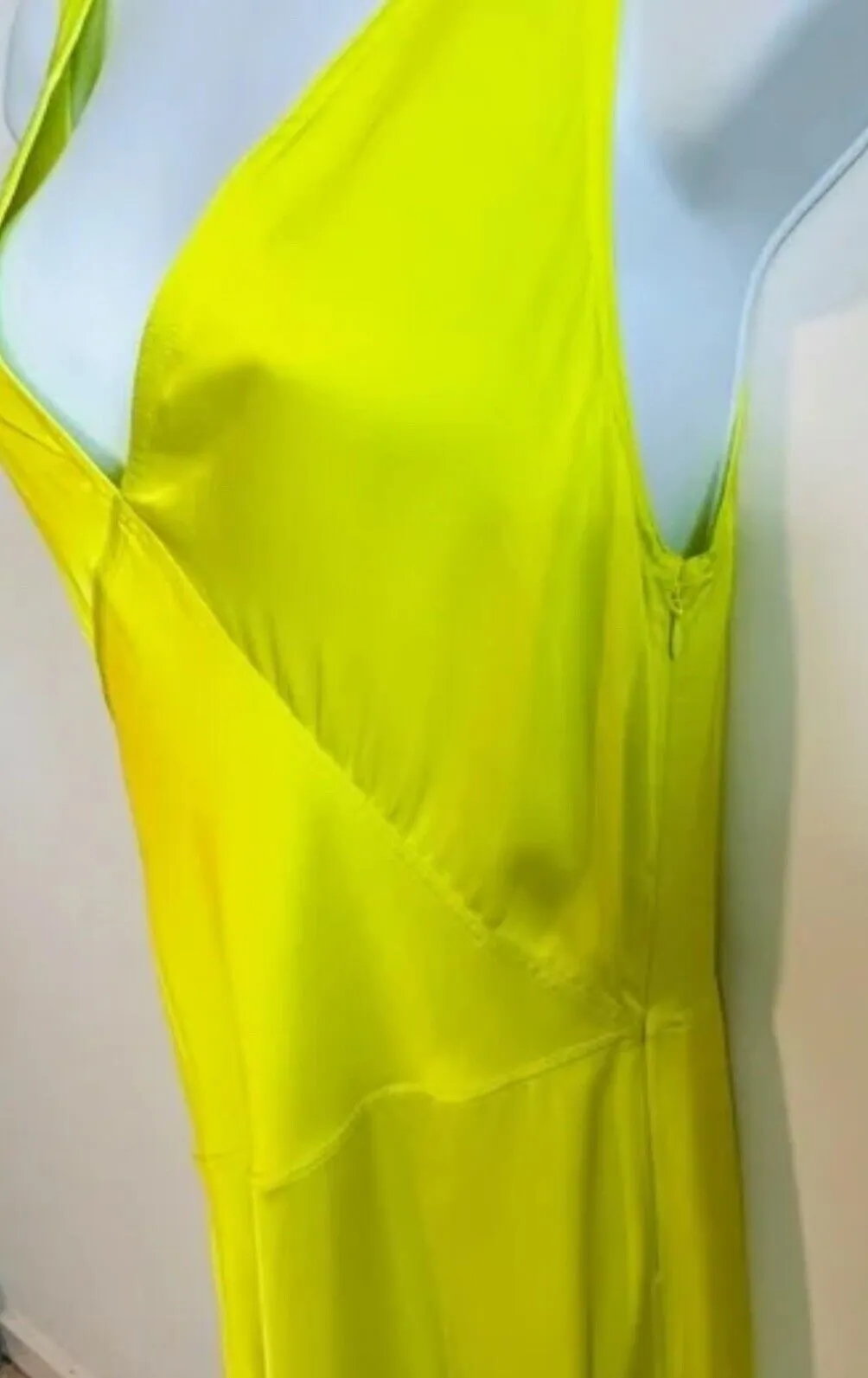 Polo Ralph Lauren Neon Sleeveless Maxi Slip Dress Silk US 0 UK 4 ladies