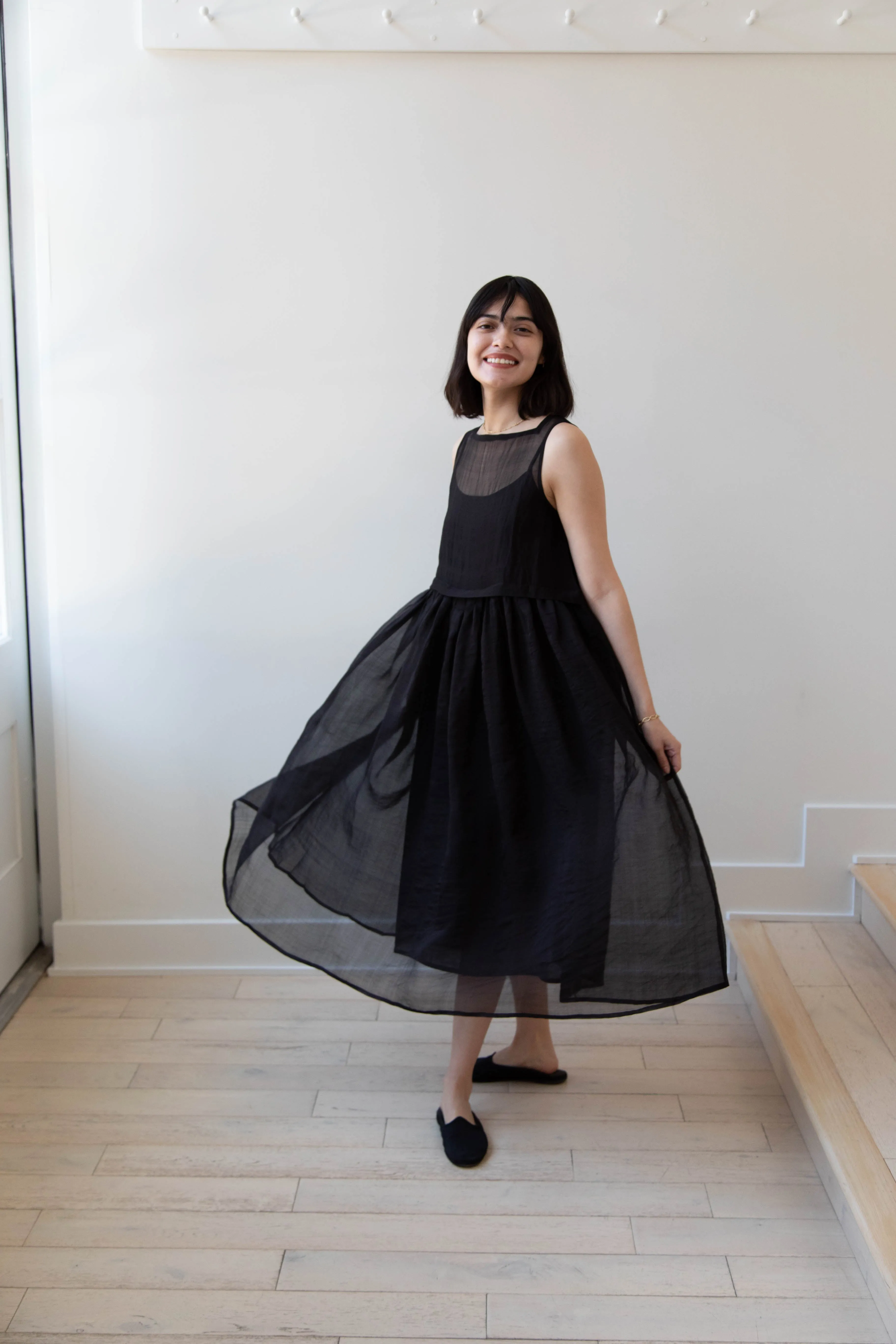 RB by Runaway Bicycle | Silk Organza Anna Dress in Black