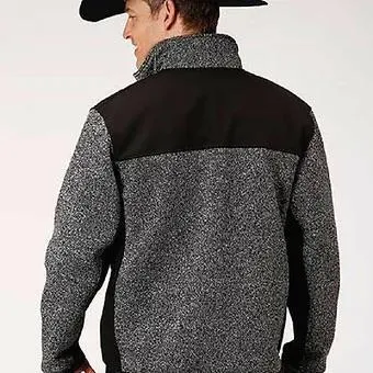 Roper Men's Bonded Fleece Sweater Grey/Black