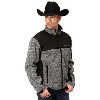 Roper Men's Bonded Fleece Sweater Grey/Black
