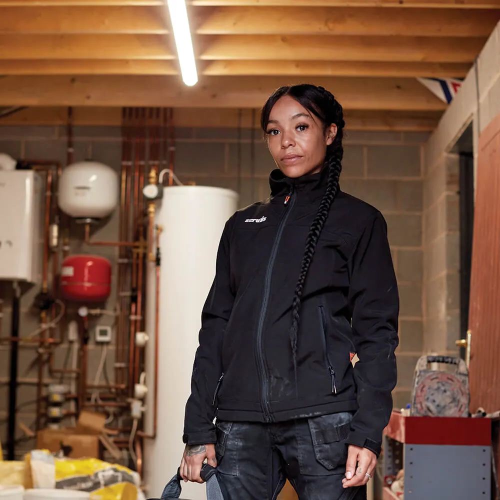Scruffs Womens Trade Fleece-Lined Water Resistant Softshell Jacket