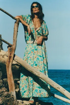 SPELL Goldie Maxi Skirt - Lagoon