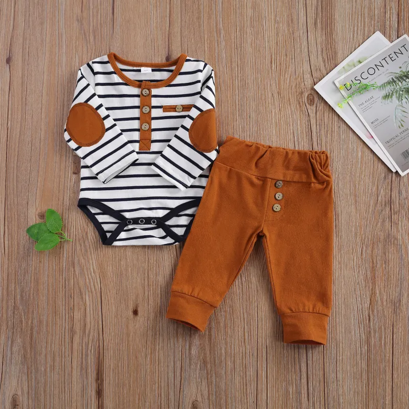 Striped Onesie & Pants Set