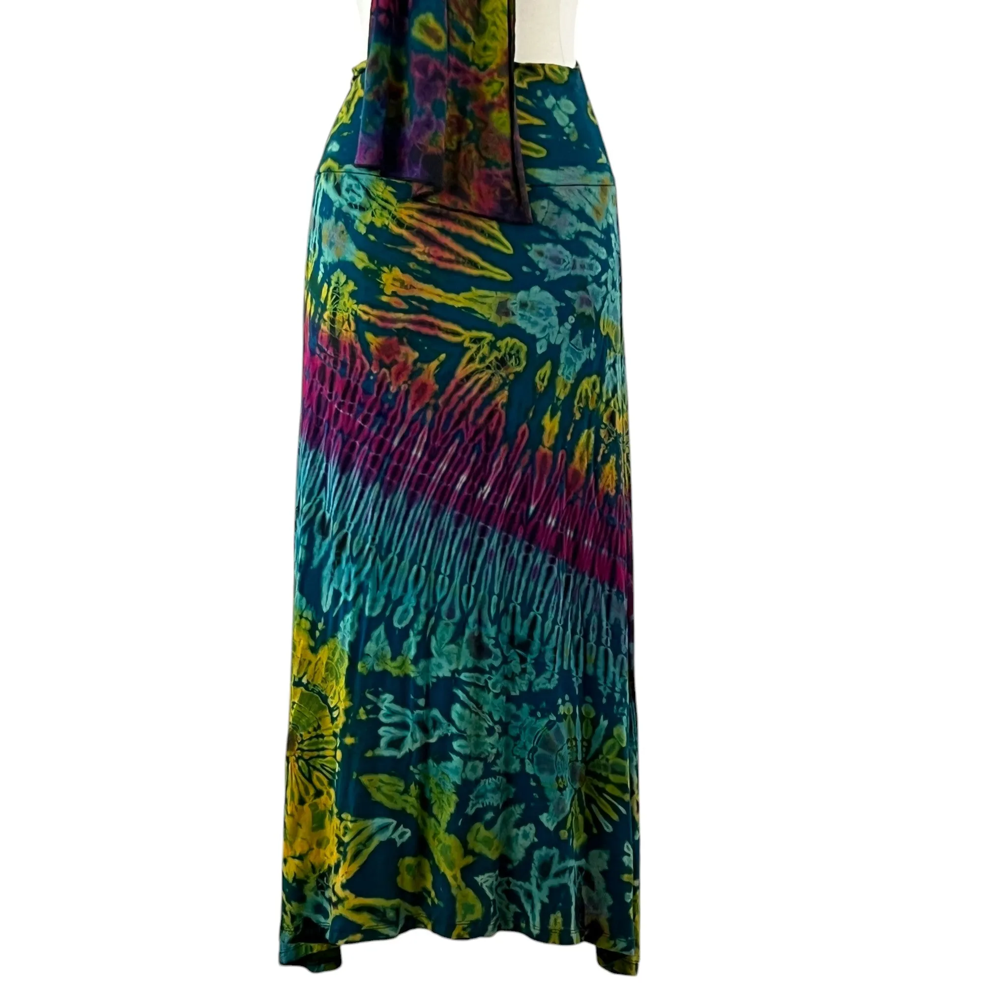 Tie Dye Maxi Skirt & Wrap Set Size S/M