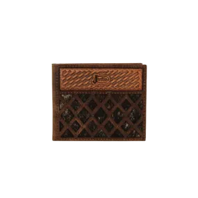 Trenditions Men's Justin Back Pocket Bifold Brindle Inlay Wallet