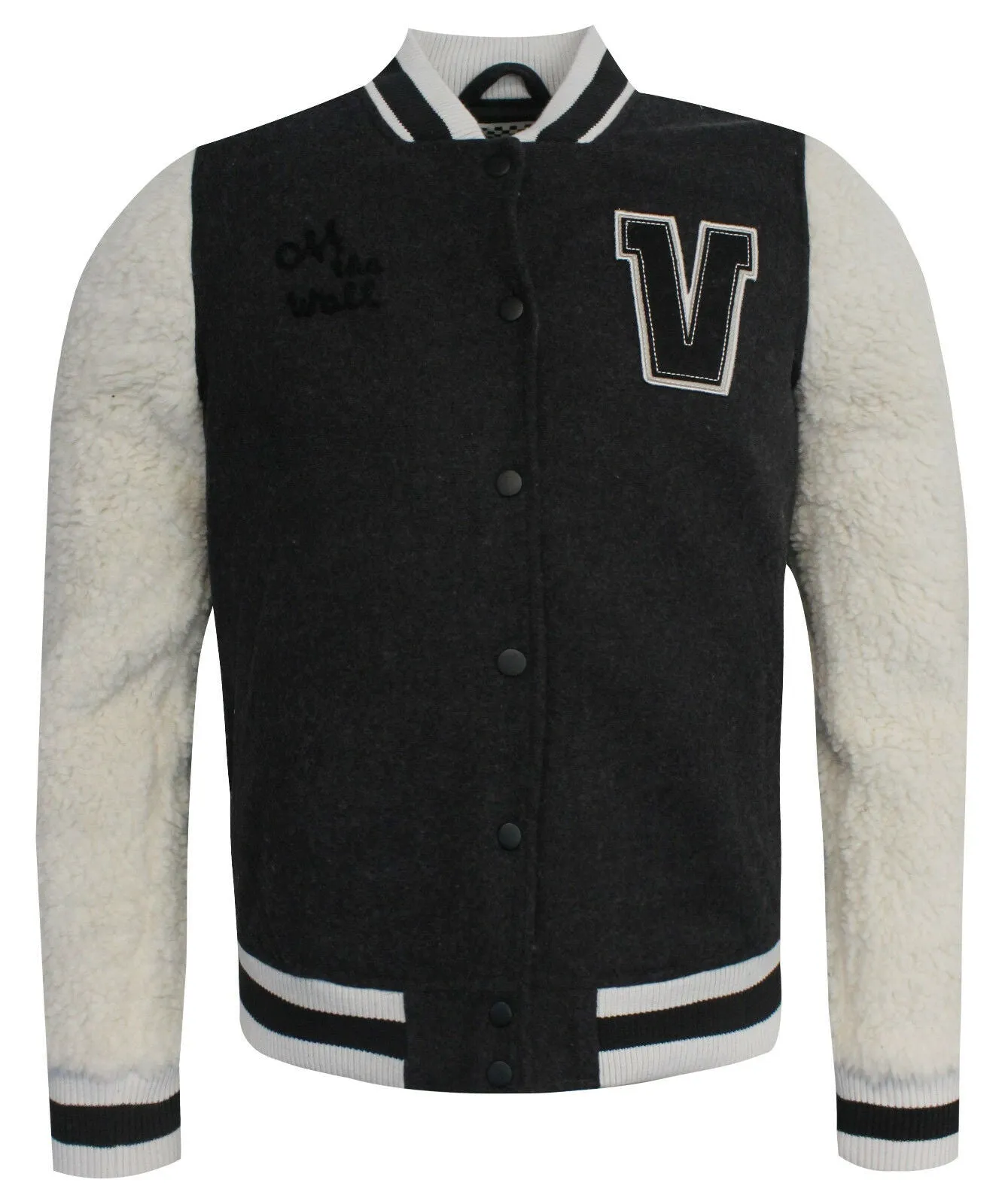 Vans Off The Wall University Mens Black/White Bomber Jacket