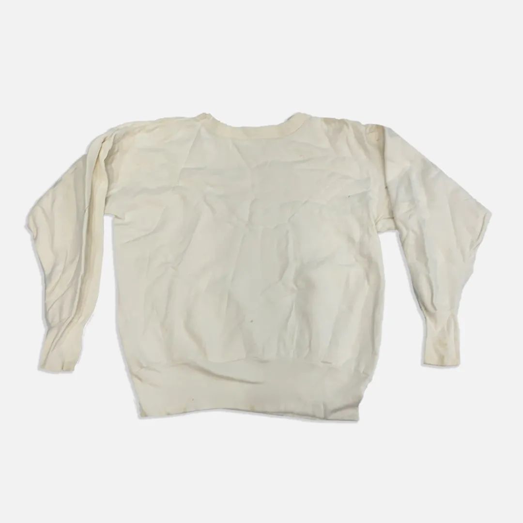 Vintage Cream Fruit Of The Loom Sweater 60-70s Crewneck