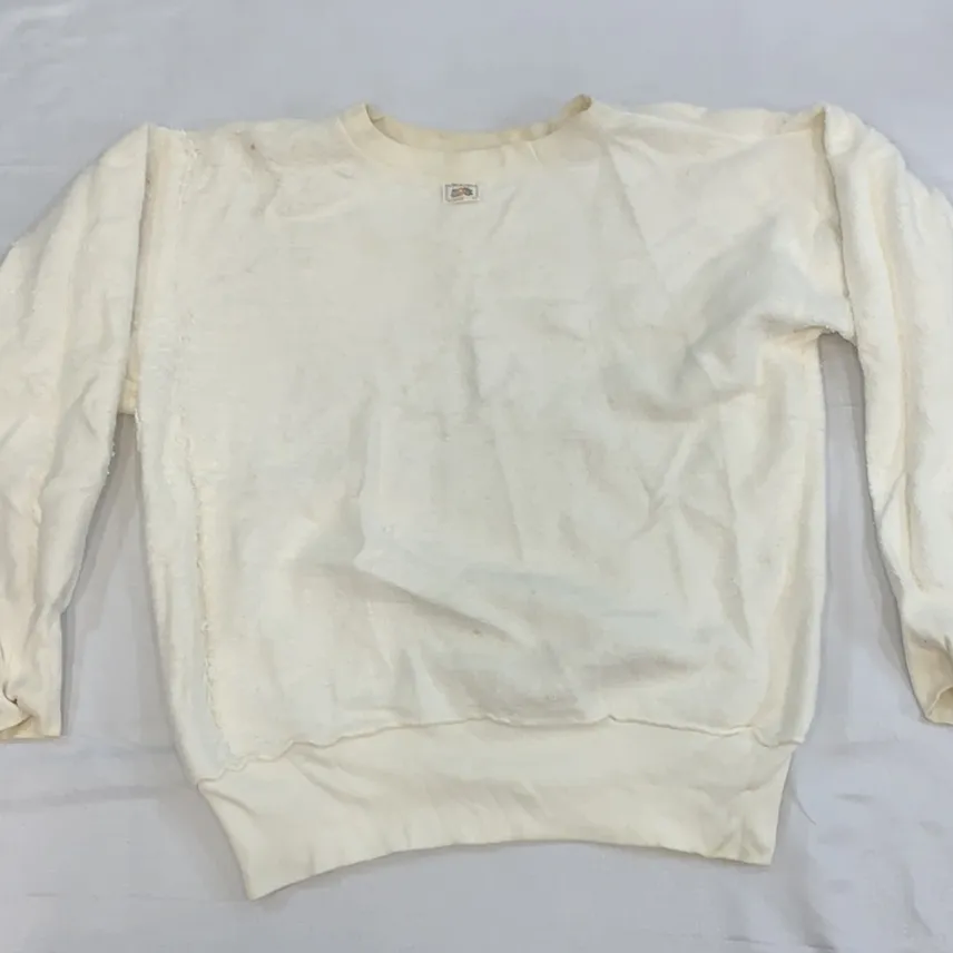 Vintage Cream Fruit Of The Loom Sweater 60-70s Crewneck
