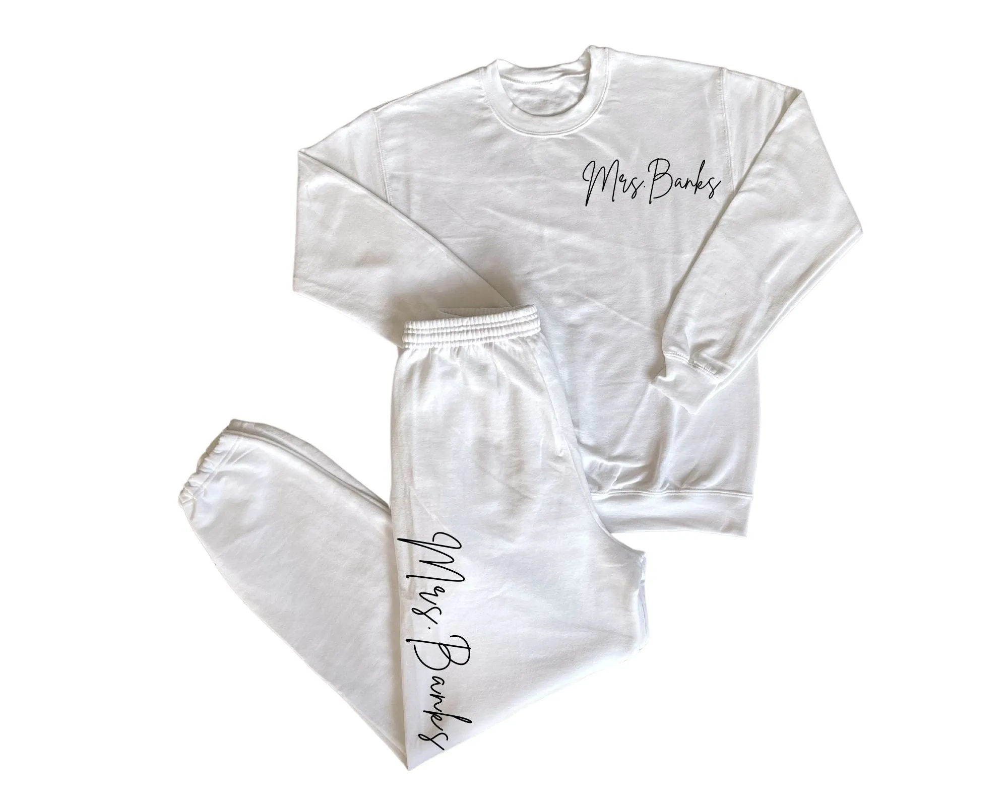 White Bridal Sweatsuit Set