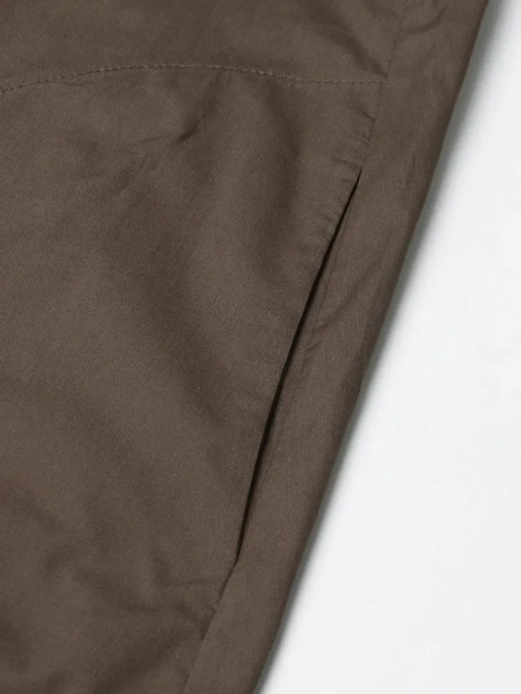 Women Long Sleeve Minimalist Loose Folds Casual Dress