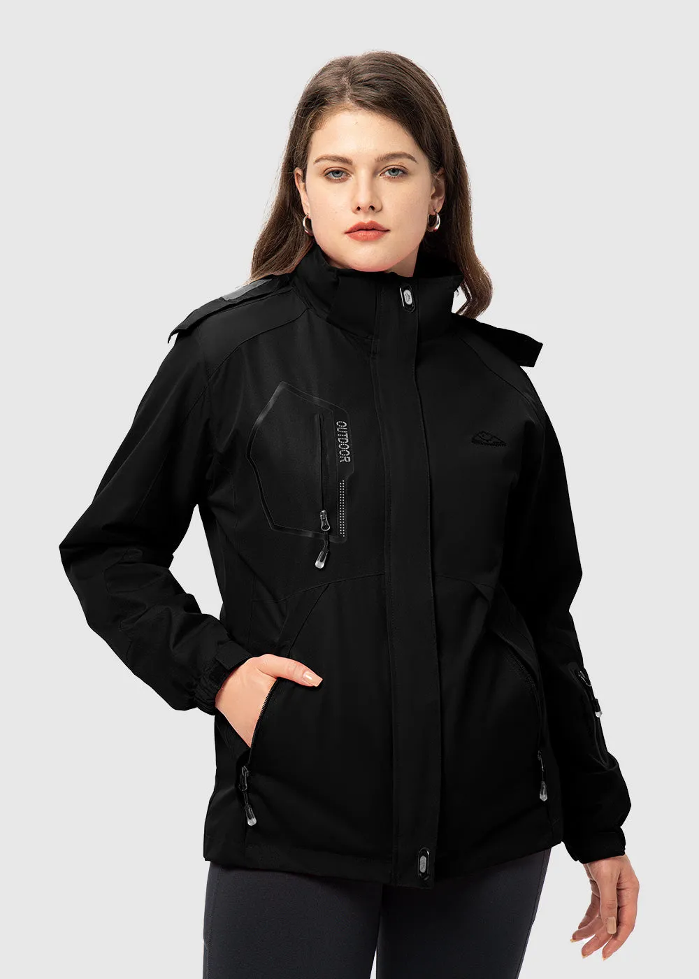 Women's 3-in-1 Water Resistant With Inner Fleece Jacket