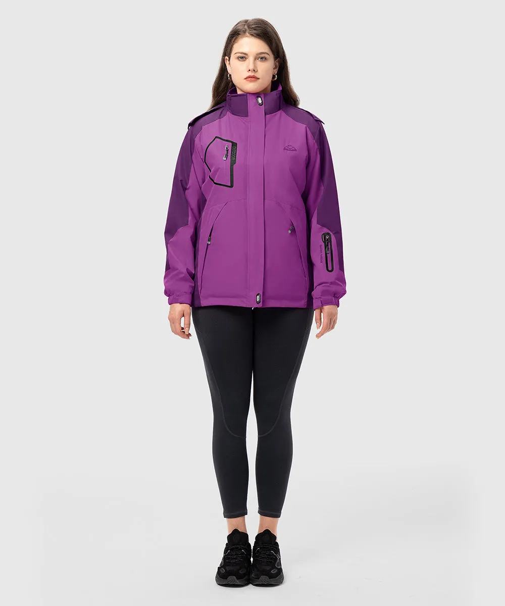 Women's 3-in-1 Water Resistant With Inner Fleece Jacket