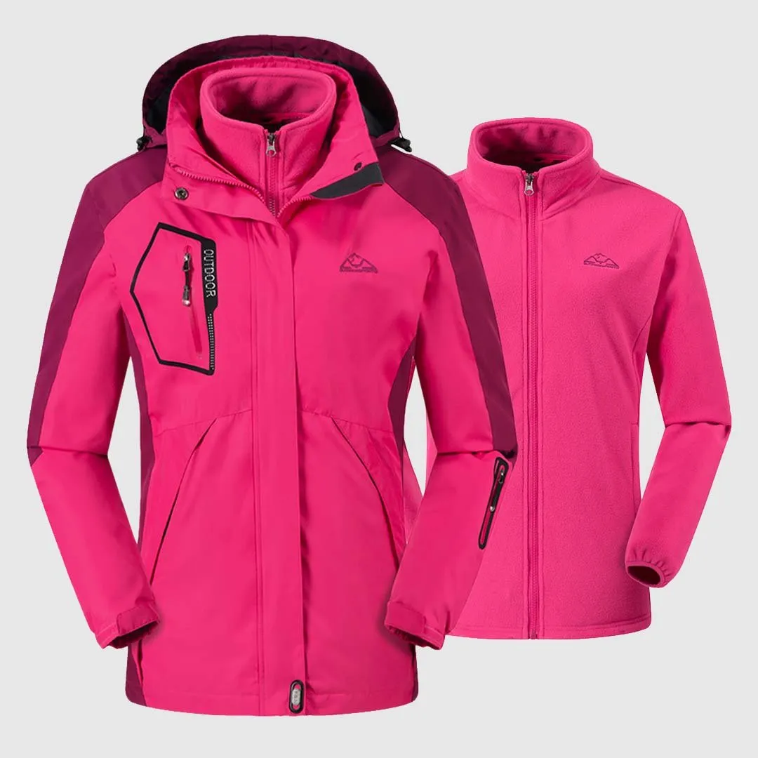 Women's 3-in-1 Water Resistant With Inner Fleece Jacket